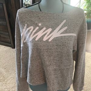 Pink Short waisted sweatshirt